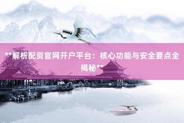 **解析配资官网开户平台：核心功能与安全要点全揭秘**
