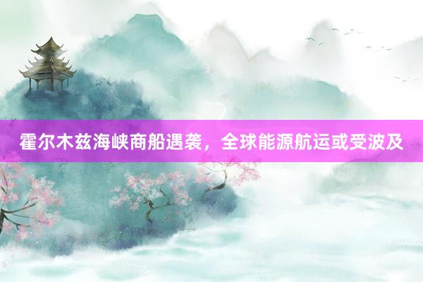 霍尔木兹海峡商船遇袭，全球能源航运或受波及